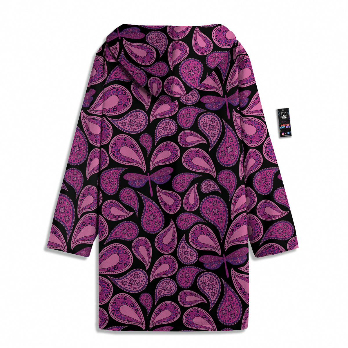 Paisley Purple Print Pattern Men's Windbreaker Jacket-grizzshop