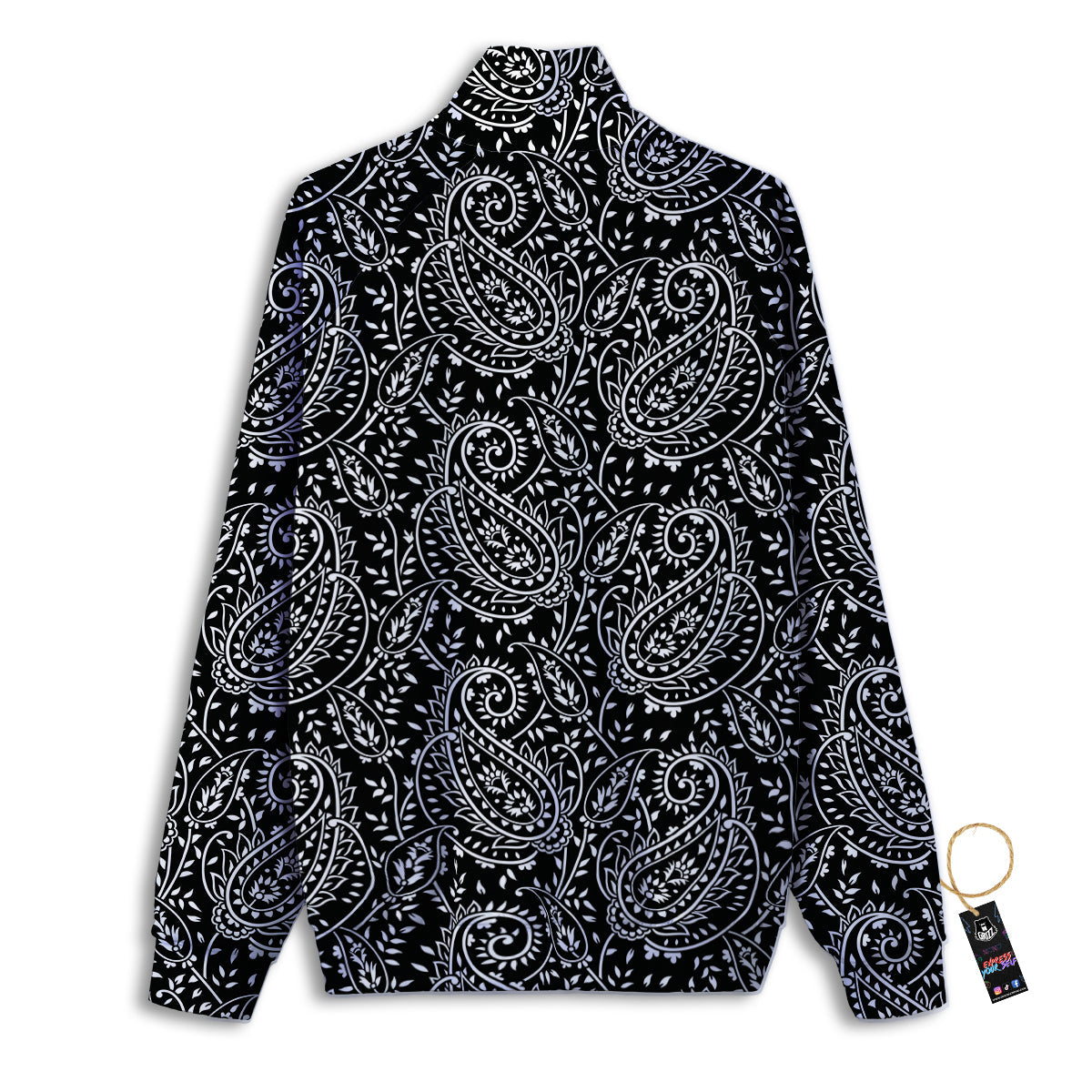 Paisley Purple Print Pattern Track Jacket-grizzshop