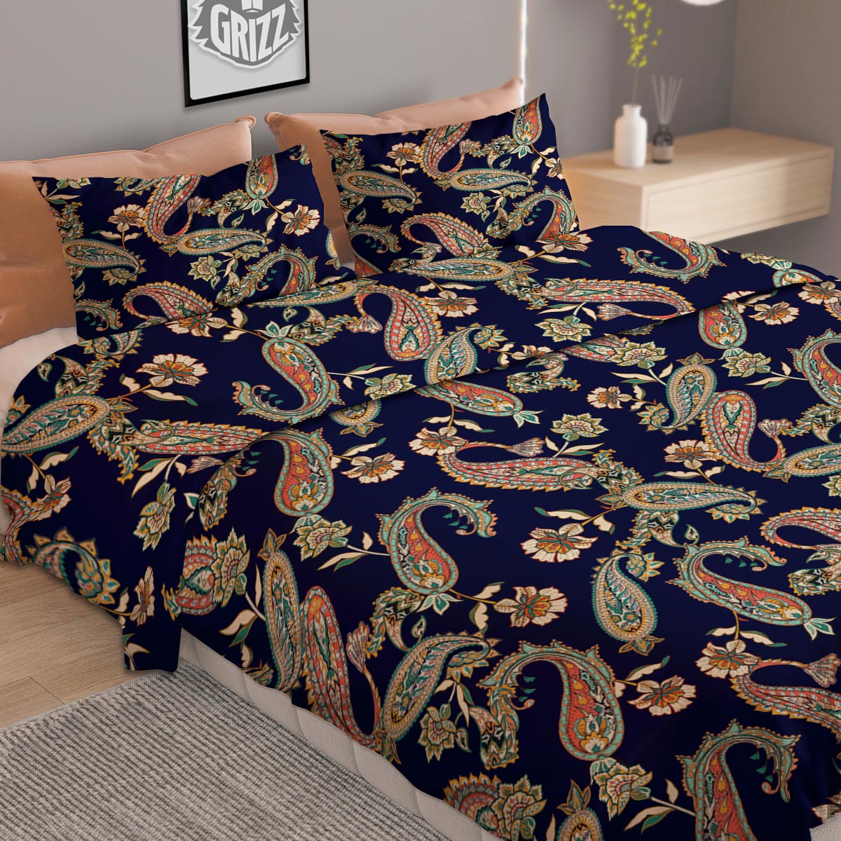Palm Leaf Tropical Print Pattern Duvet Cover Bedding Set