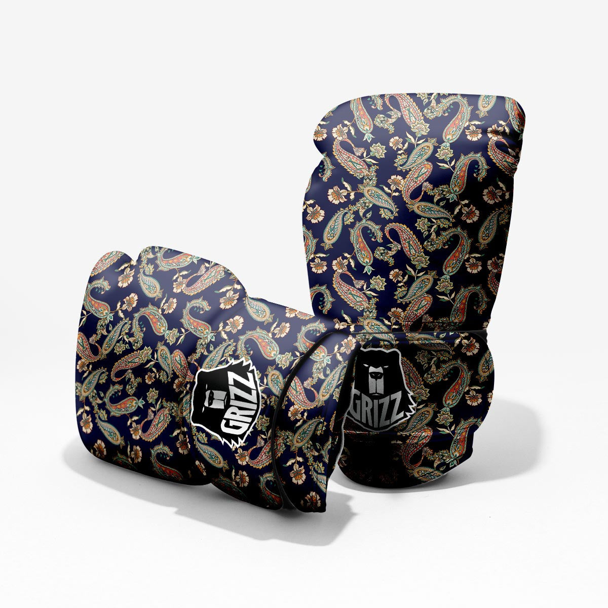 Paisley Retro Print Pattern Pro Boxing Glove