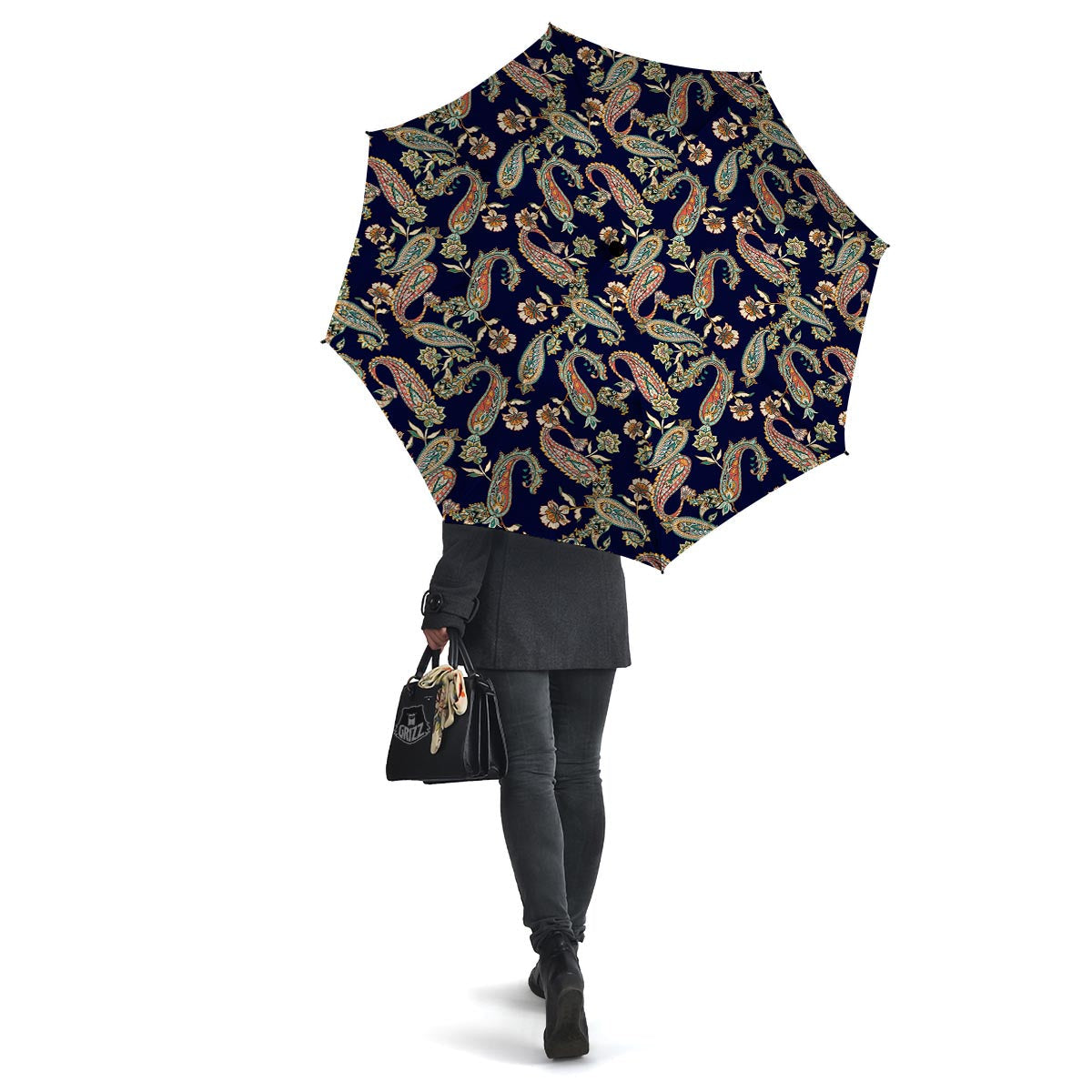 Paisley Retro Print Pattern Umbrella-grizzshop