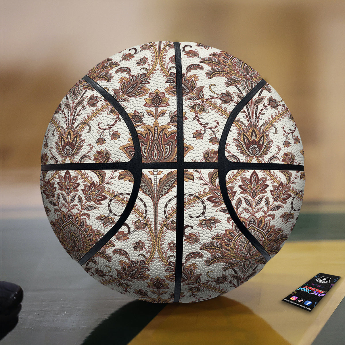 Paisley Vintage Pattern Basketball
