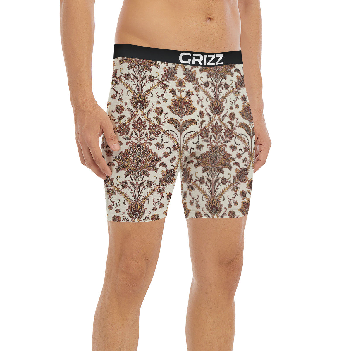 Paisley Vintage Pattern Boxer Briefs-grizzshop