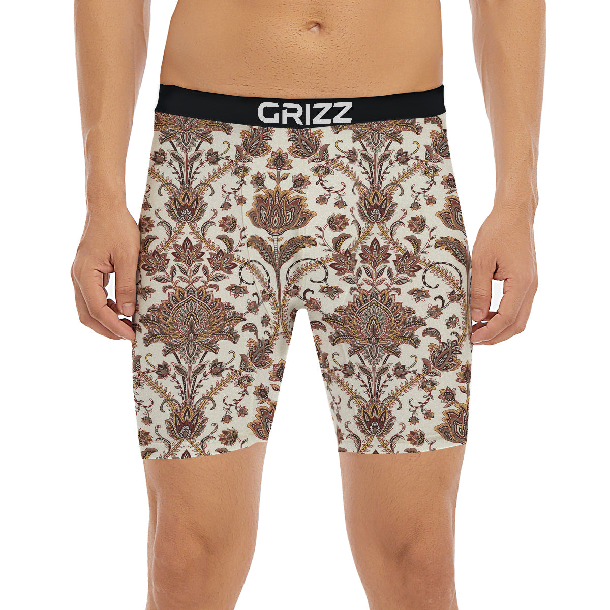 Paisley Vintage Pattern Boxer Briefs-grizzshop