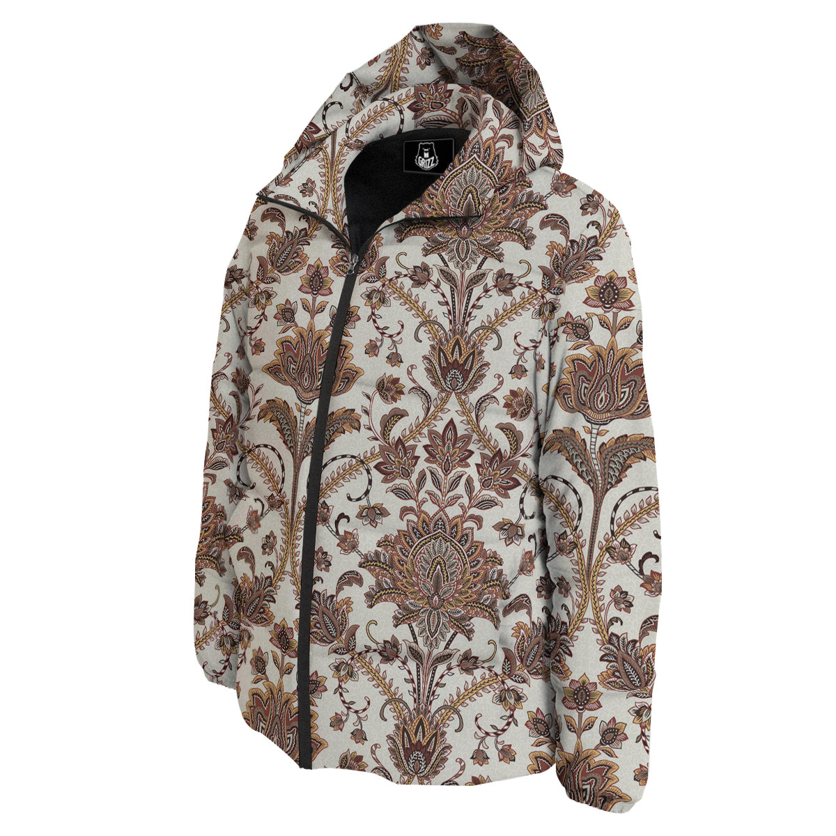 Paisley Vintage Pattern Down Jacket-grizzshop