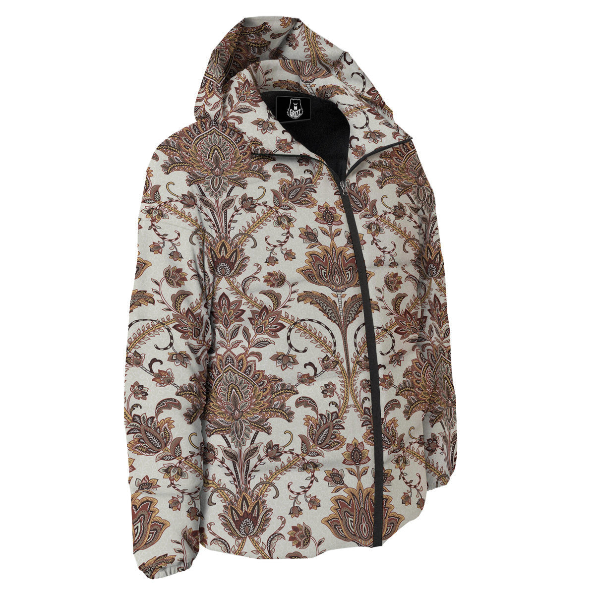 Paisley Vintage Pattern Down Jacket-grizzshop