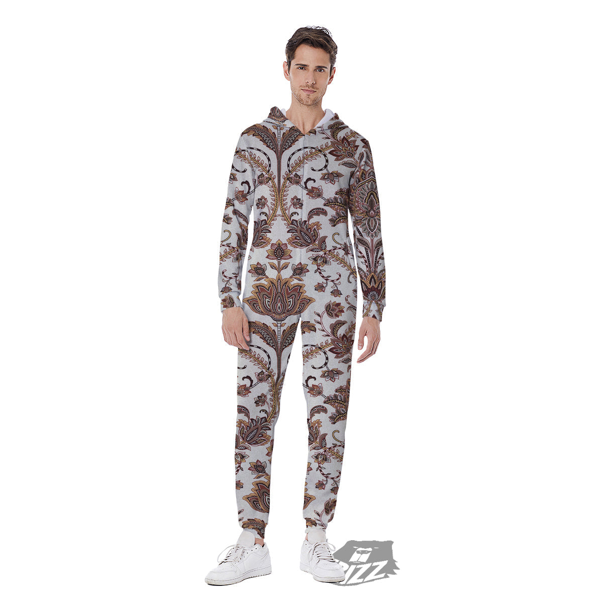 Paisley Vintage Pattern Men's Jumpsuit-grizzshop