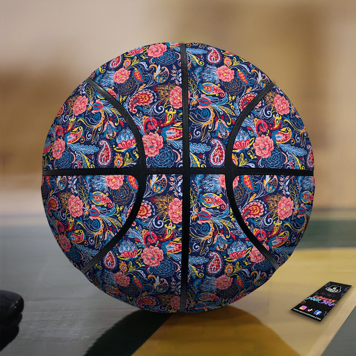 Paisley Art Print Pattern Basketball
