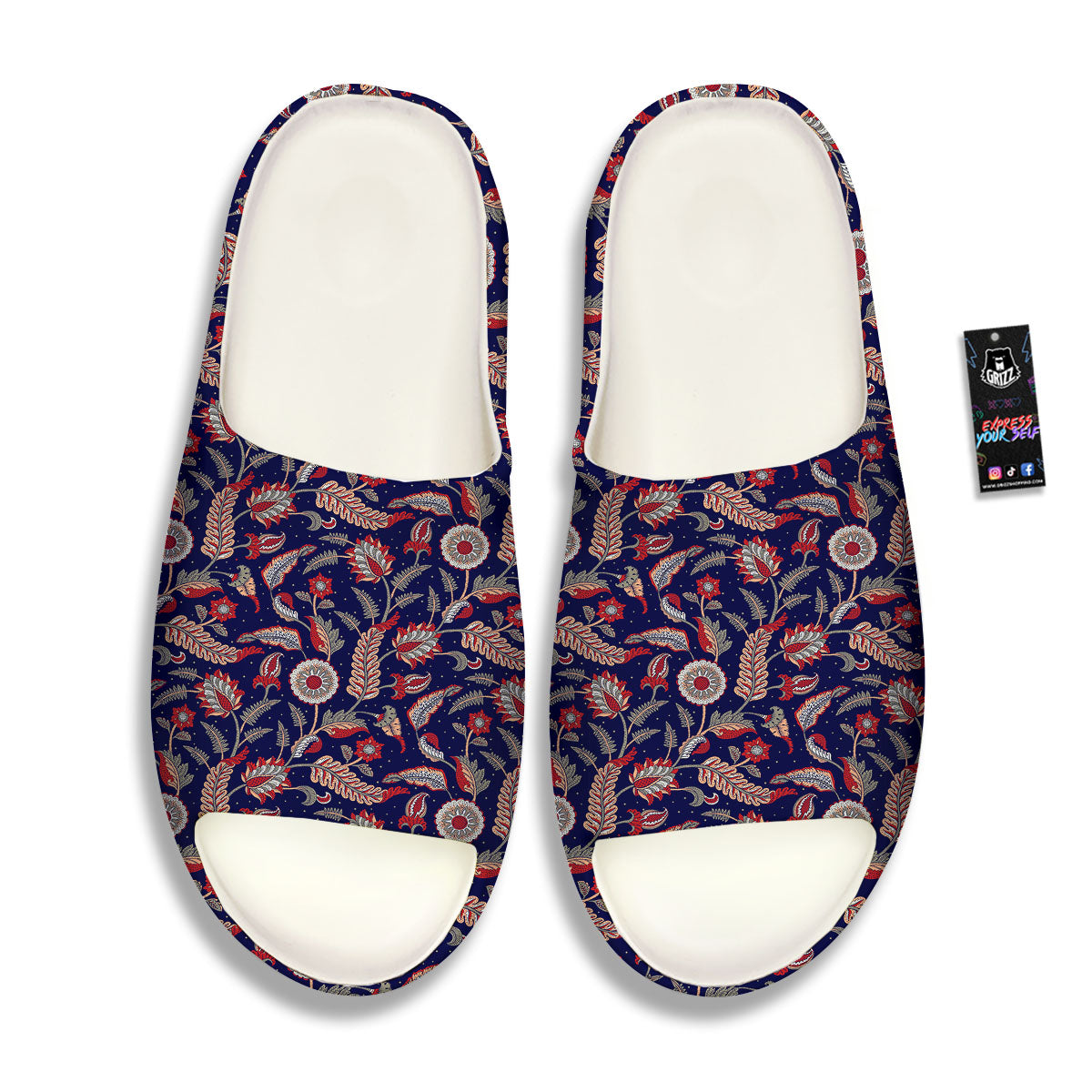 Paisley Indian Print Pattern Sandals-grizzshop