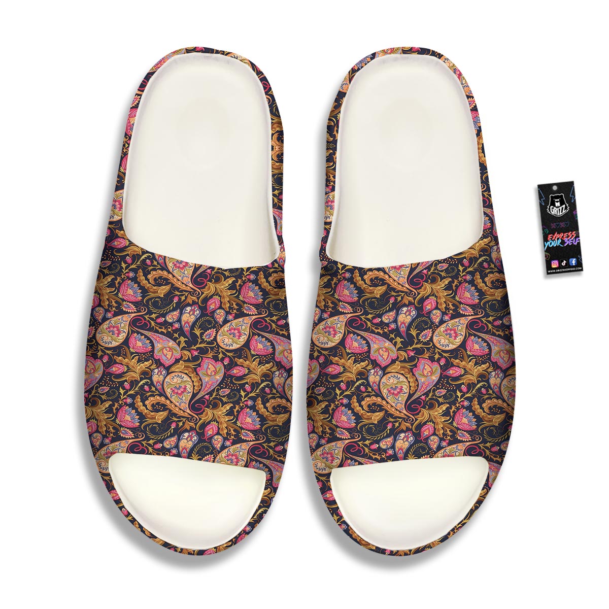 Paisley Indian Retro Print Pattern Sandals-grizzshop