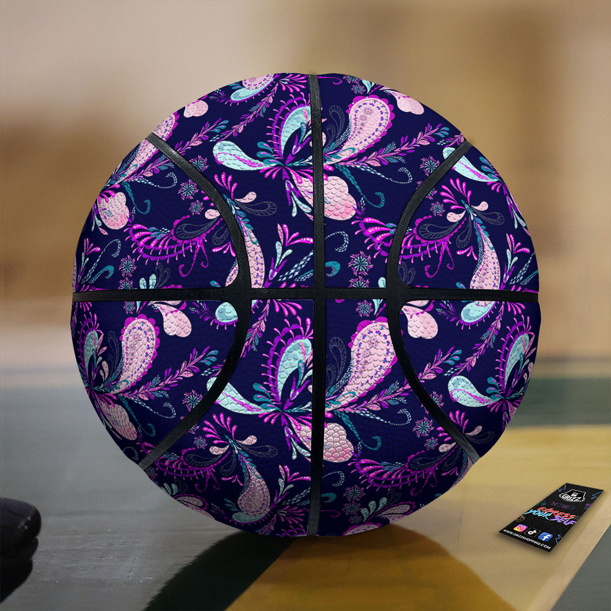 Paisley Vintage Pattern Basketball
