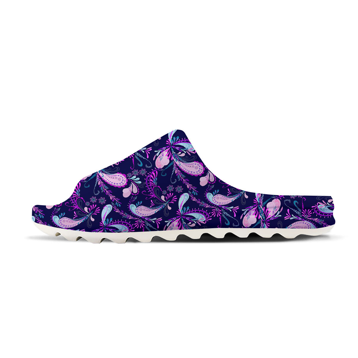 Paisley Pink And Purple Print Pattern Sandals-grizzshop