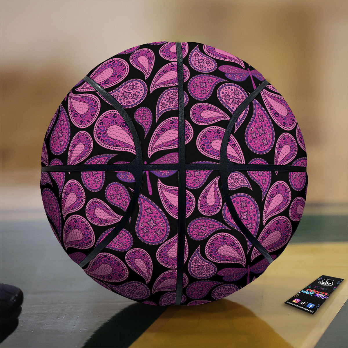 Palm Leaf Tropical Banana Print Pattern Basketball