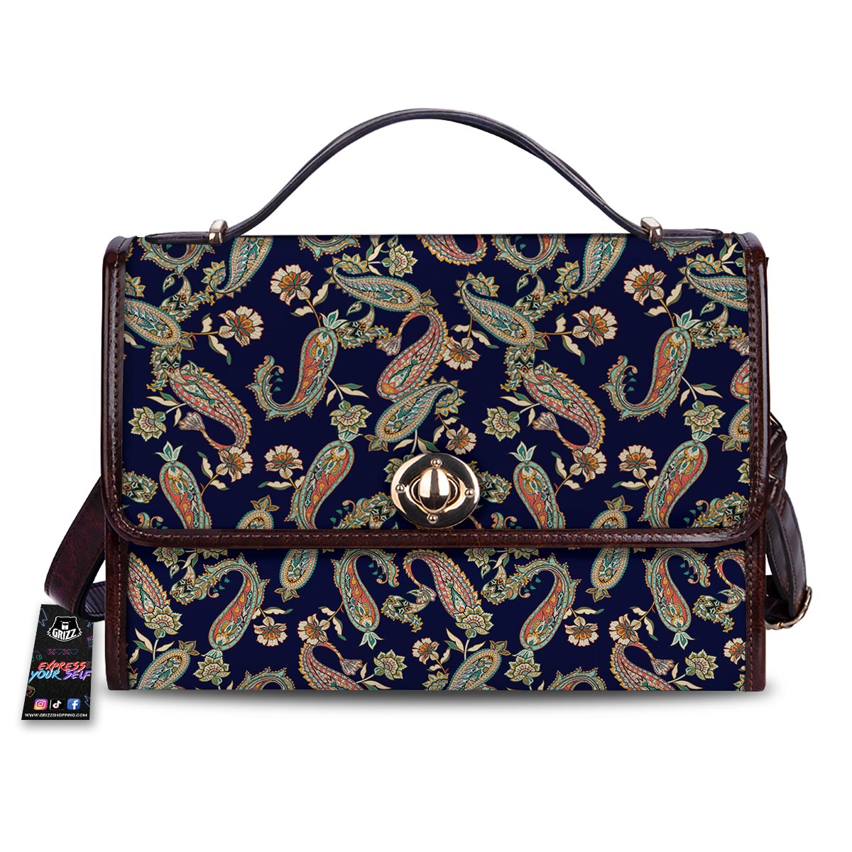 Paisley Retro Print Pattern Women's Satchel Bag