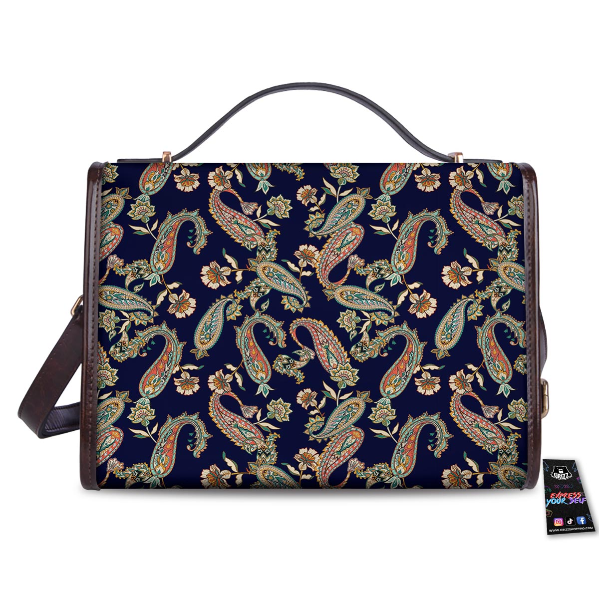 Paisley Retro Print Pattern Women's Satchel Bag