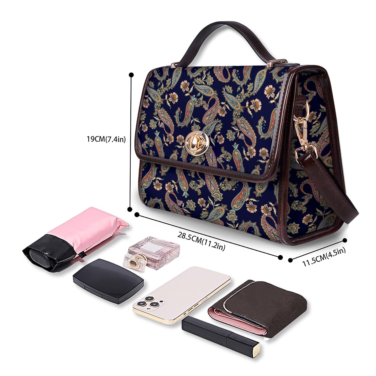 Paisley Retro Print Pattern Women's Satchel Bag