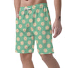 Pale Green Polka Dot Men's Shorts-grizzshop