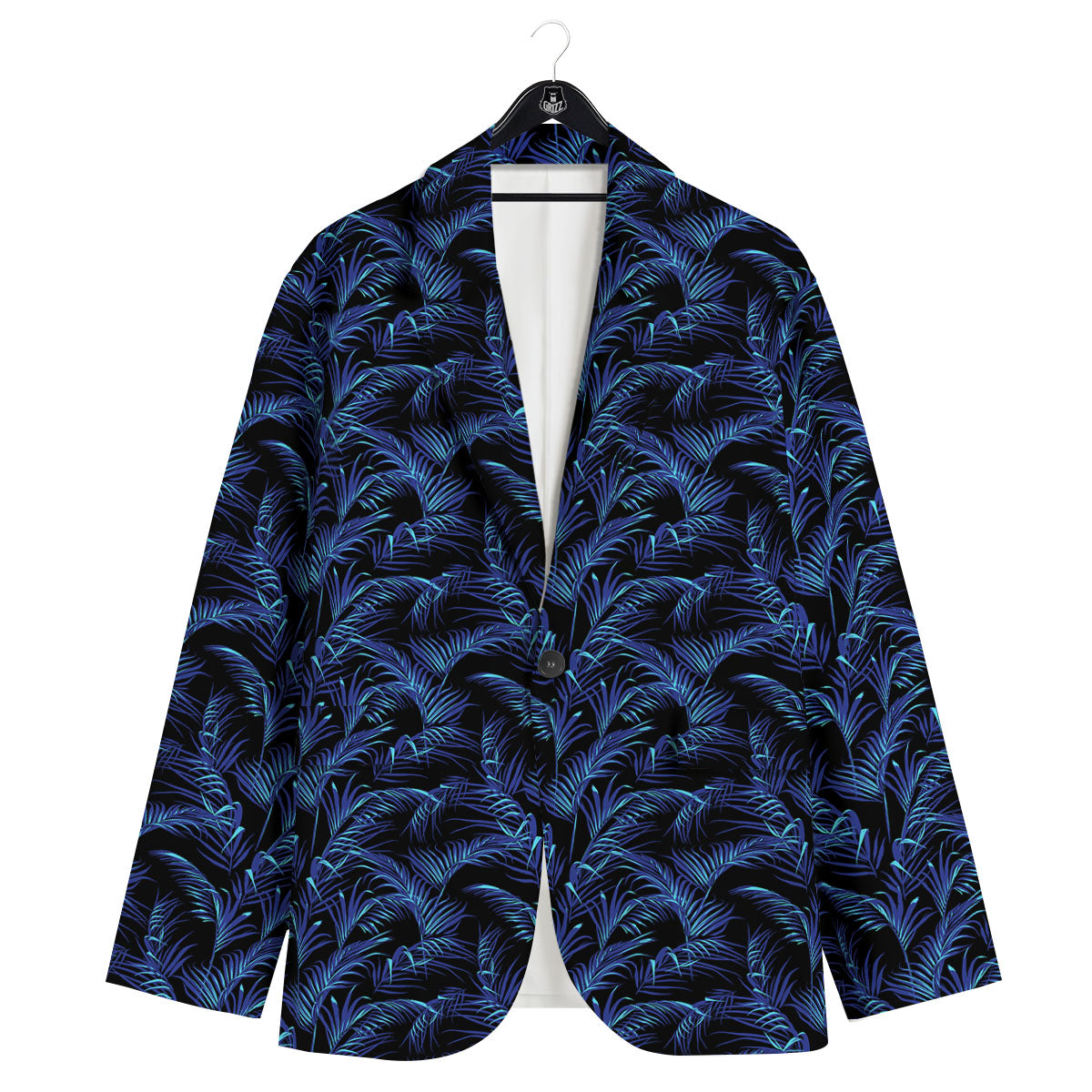 Palm Leaf Dark Tropical Print Pattern Men's Sport Coat-grizzshop