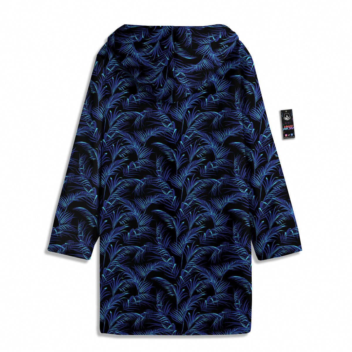 Palm Leaf Dark Tropical Print Pattern Men's Windbreaker Jacket-grizzshop