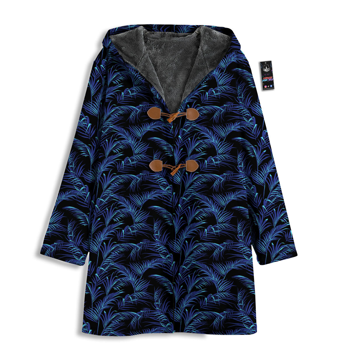 Palm Leaf Dark Tropical Print Pattern Men's Windbreaker Jacket-grizzshop