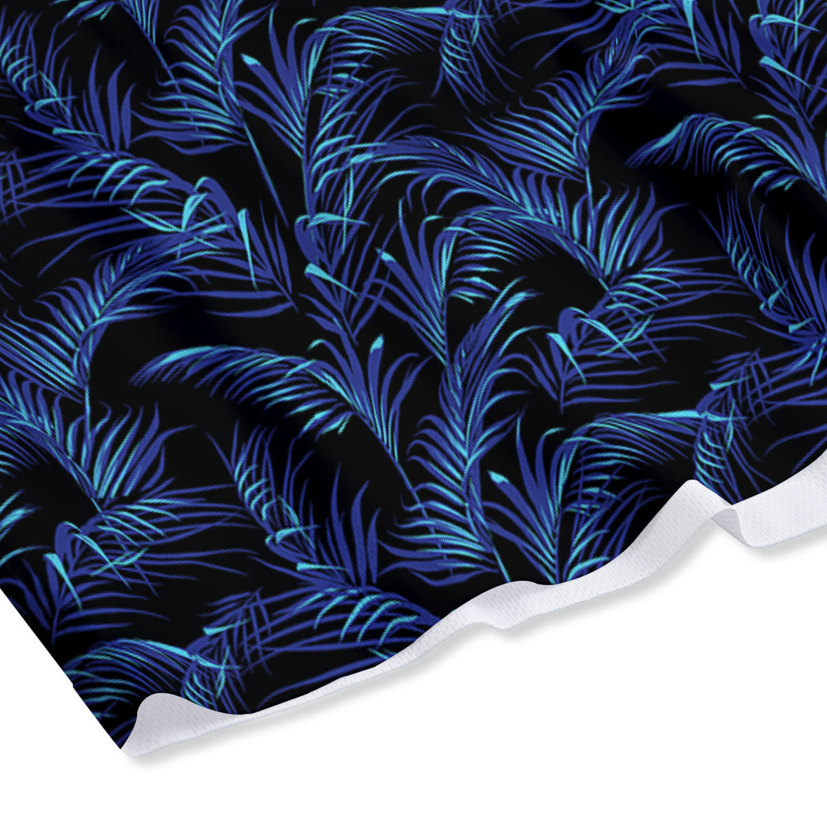 Palm Leaf Dark Tropical Print Pattern Mesh Shorts