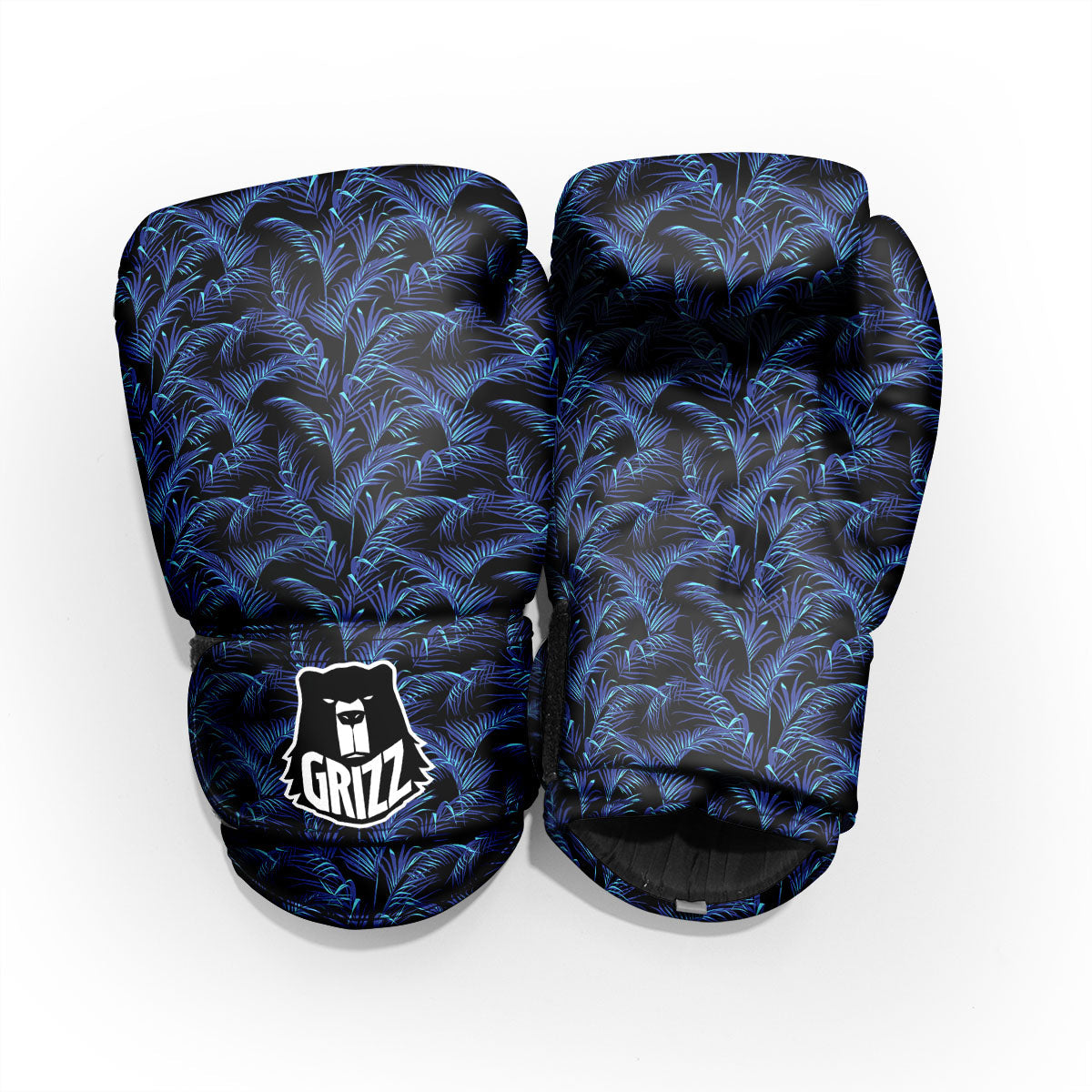 Palm Leaf Dark Tropical Print Pattern Pro Boxing Glove