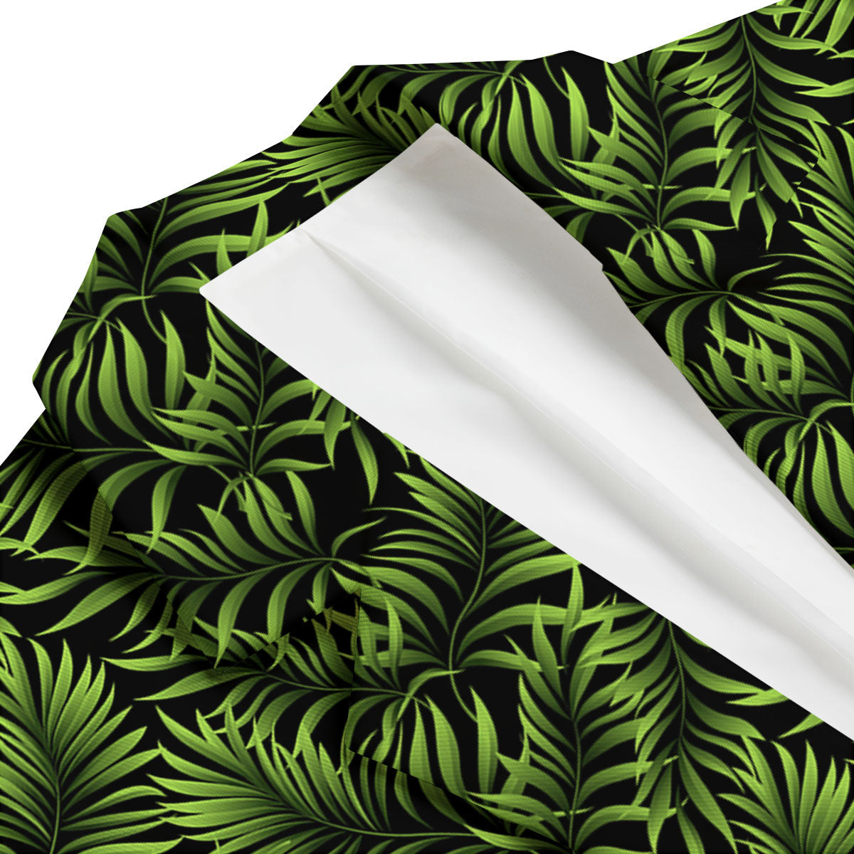 Palm Leaf Green Tropical Print Pattern Men's Blazer-grizzshop