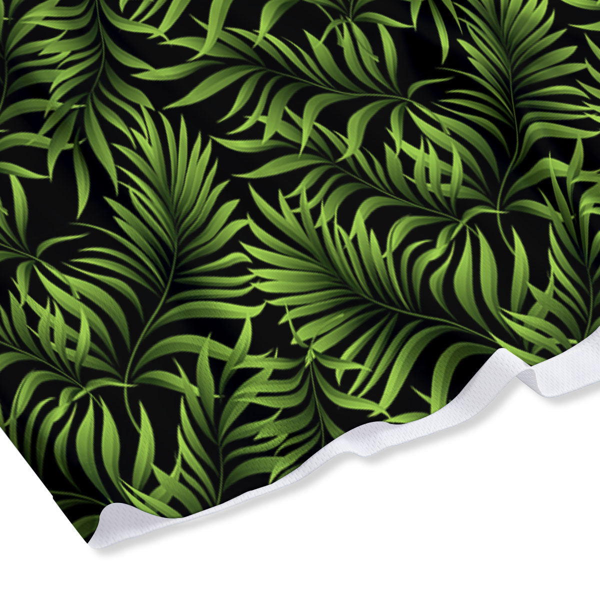Palm Leaf Green Tropical Print Pattern Mesh Shorts