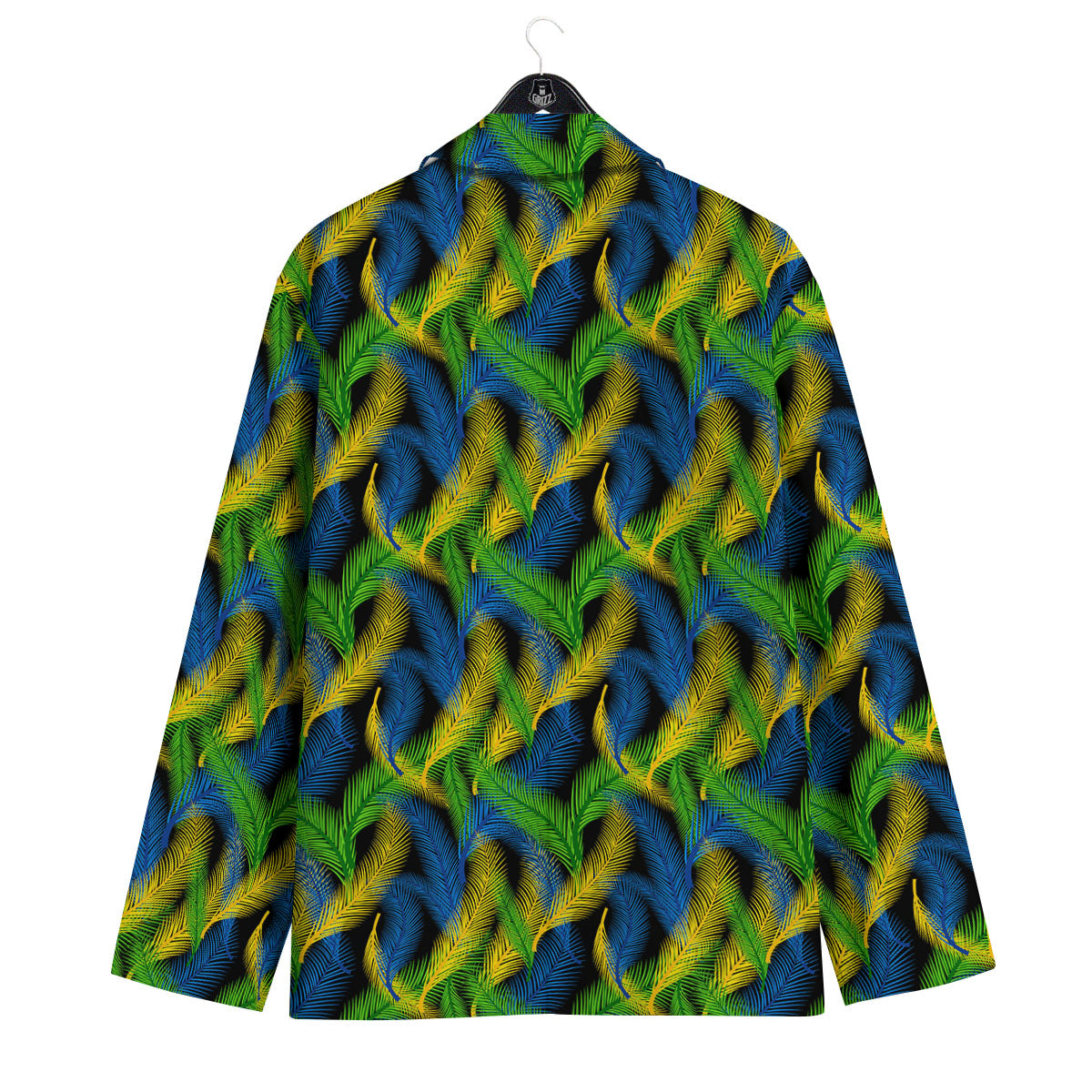 Palm Leaf Mardi Gras Print Pattern Men's Sport Coat-grizzshop
