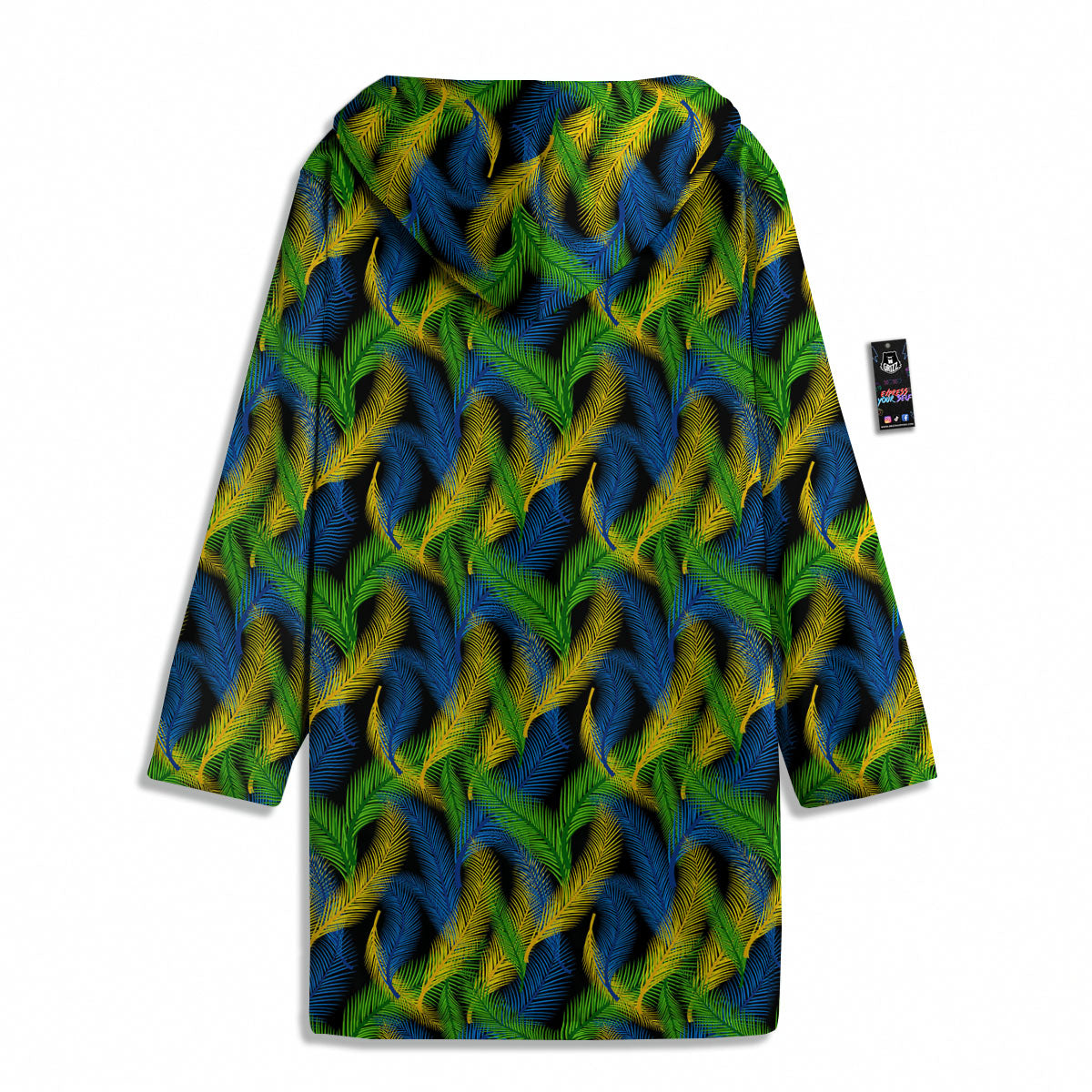 Palm Leaf Mardi Gras Print Pattern Men's Windbreaker Jacket-grizzshop