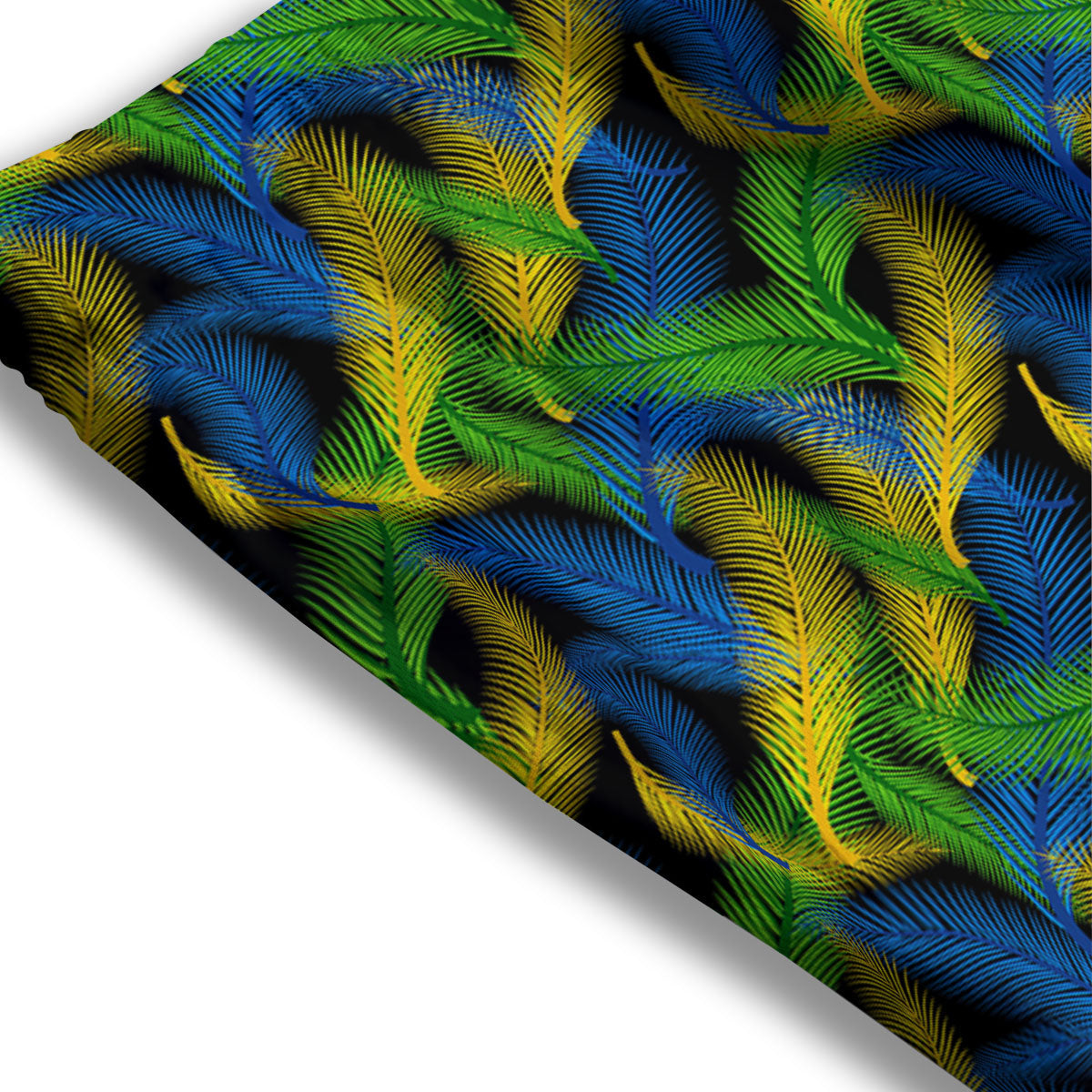 Palm Leaf Mardi Gras Print Pattern Mesh Shorts