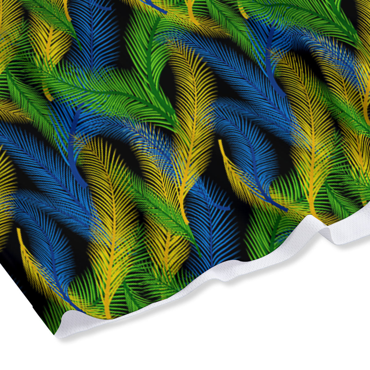 Palm Leaf Mardi Gras Print Pattern Mesh Shorts