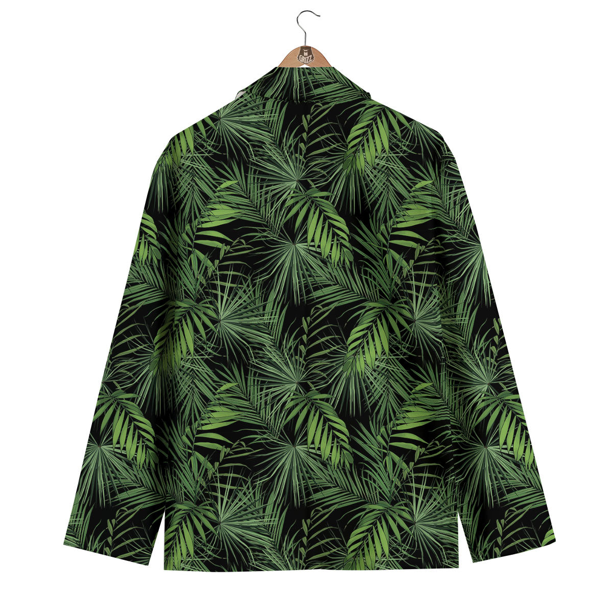Palm Leaf Night Tropical Print Pattern Men's Blazer-grizzshop