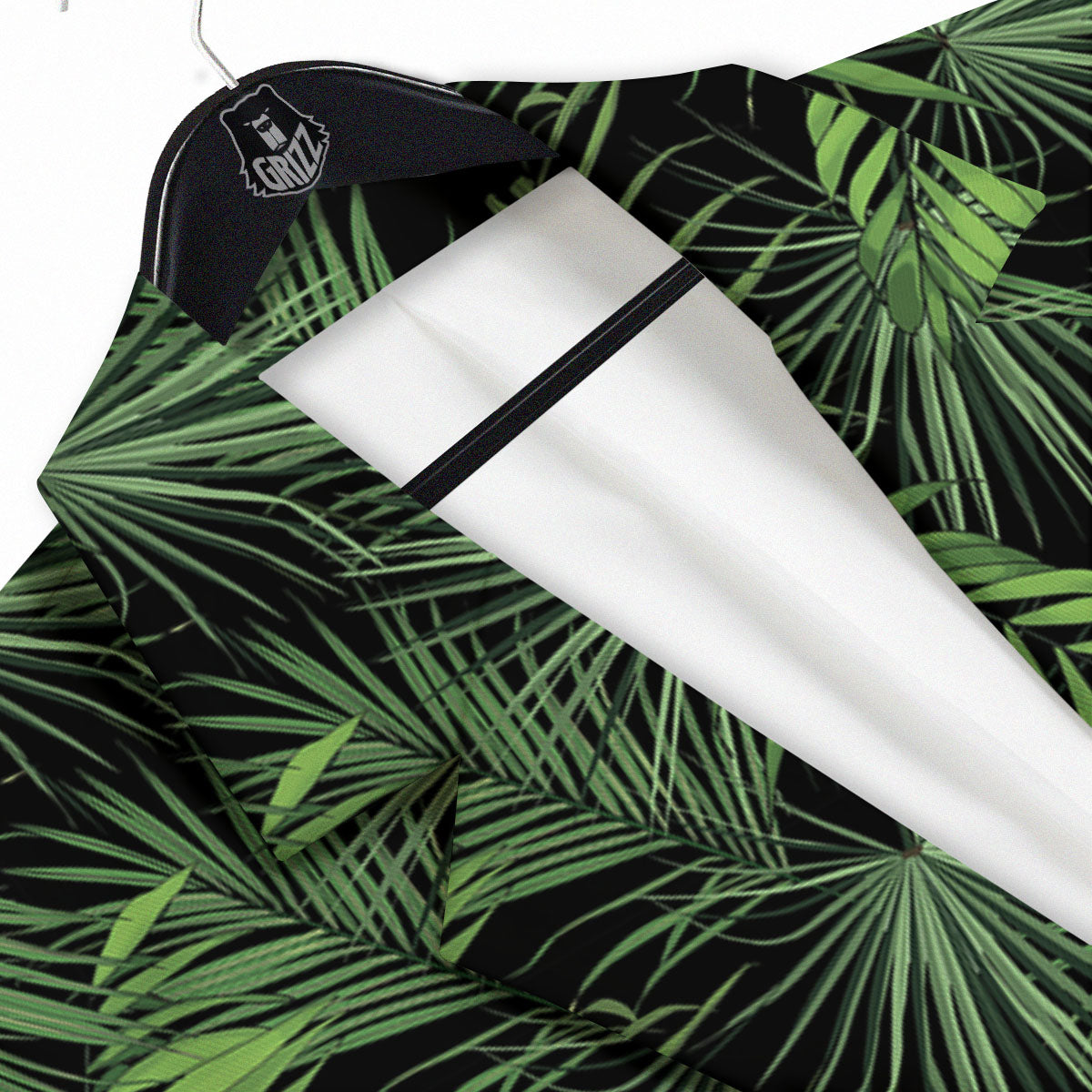 Palm Leaf Night Tropical Print Pattern Men's Sport Coat-grizzshop