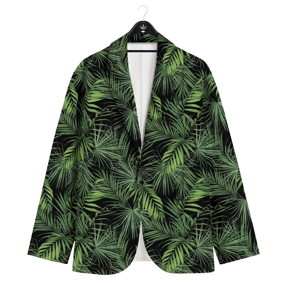 Palm Leaf Night Tropical Print Pattern Men's Sport Coat-grizzshop