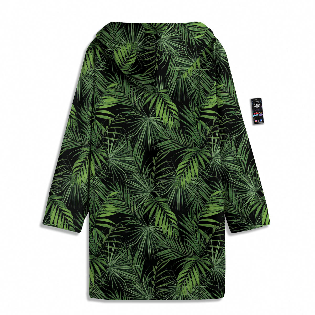 Palm Leaf Night Tropical Print Pattern Men's Windbreaker Jacket-grizzshop