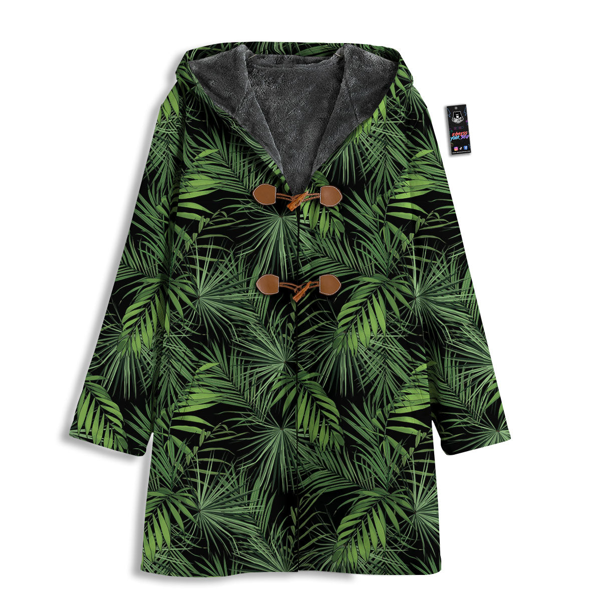 Palm Leaf Night Tropical Print Pattern Men's Windbreaker Jacket-grizzshop