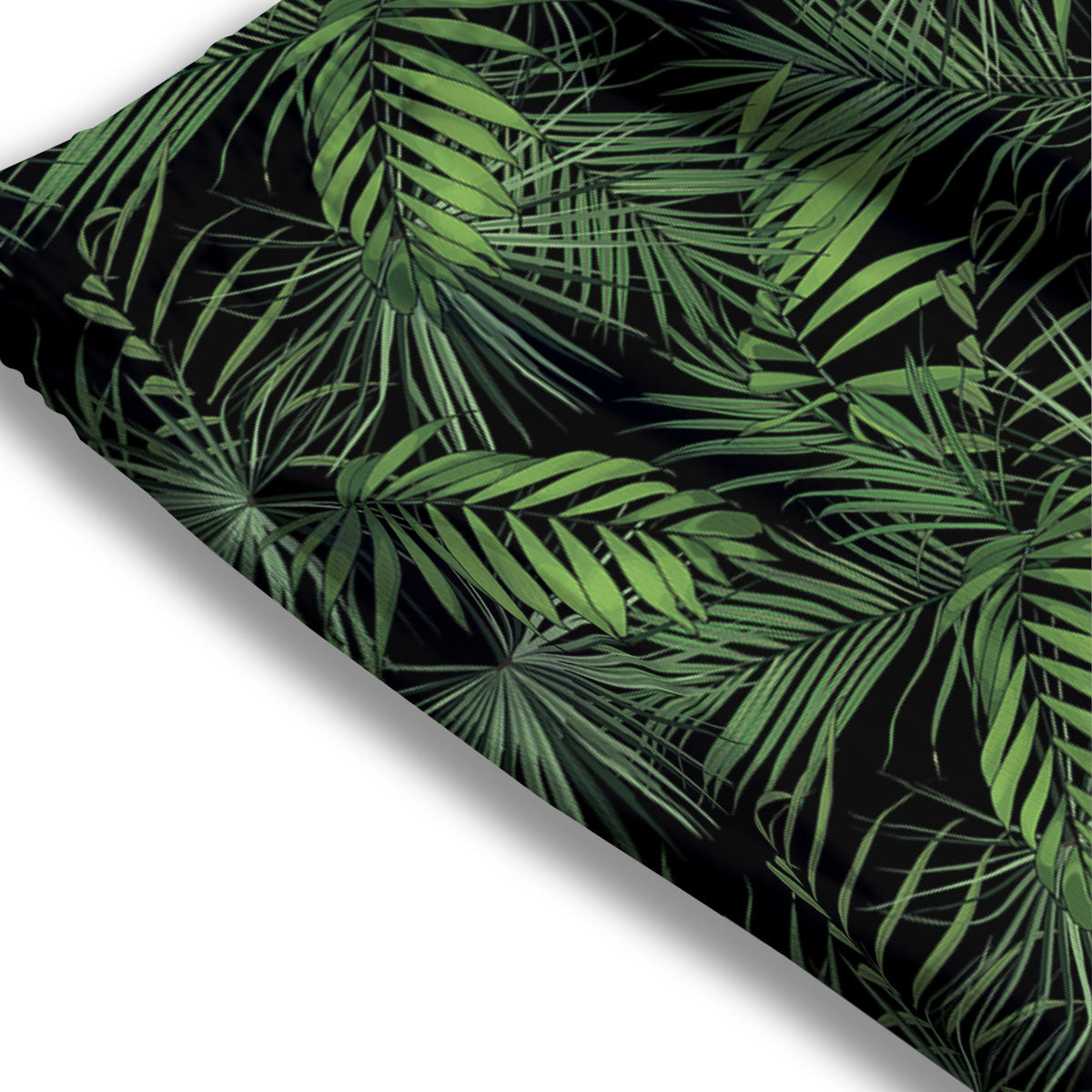 Palm Leaf Night Tropical Print Pattern Mesh Shorts