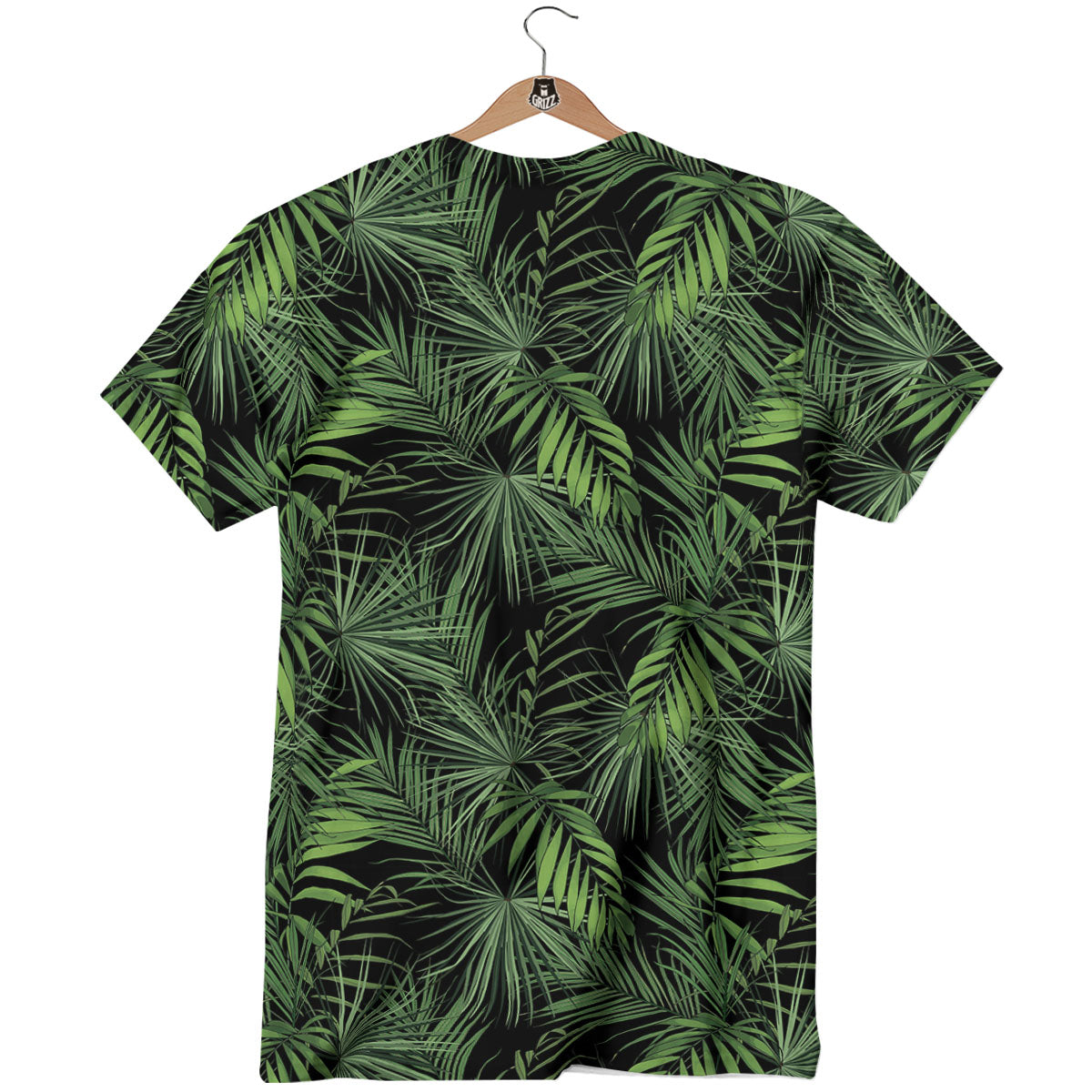 Palm Leaf Night Tropical Print Pattern T-Shirt-grizzshop