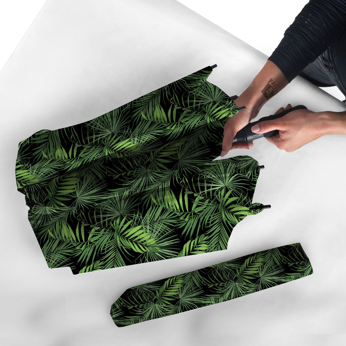Palm Leaf Night Tropical Print Pattern Umbrella-grizzshop