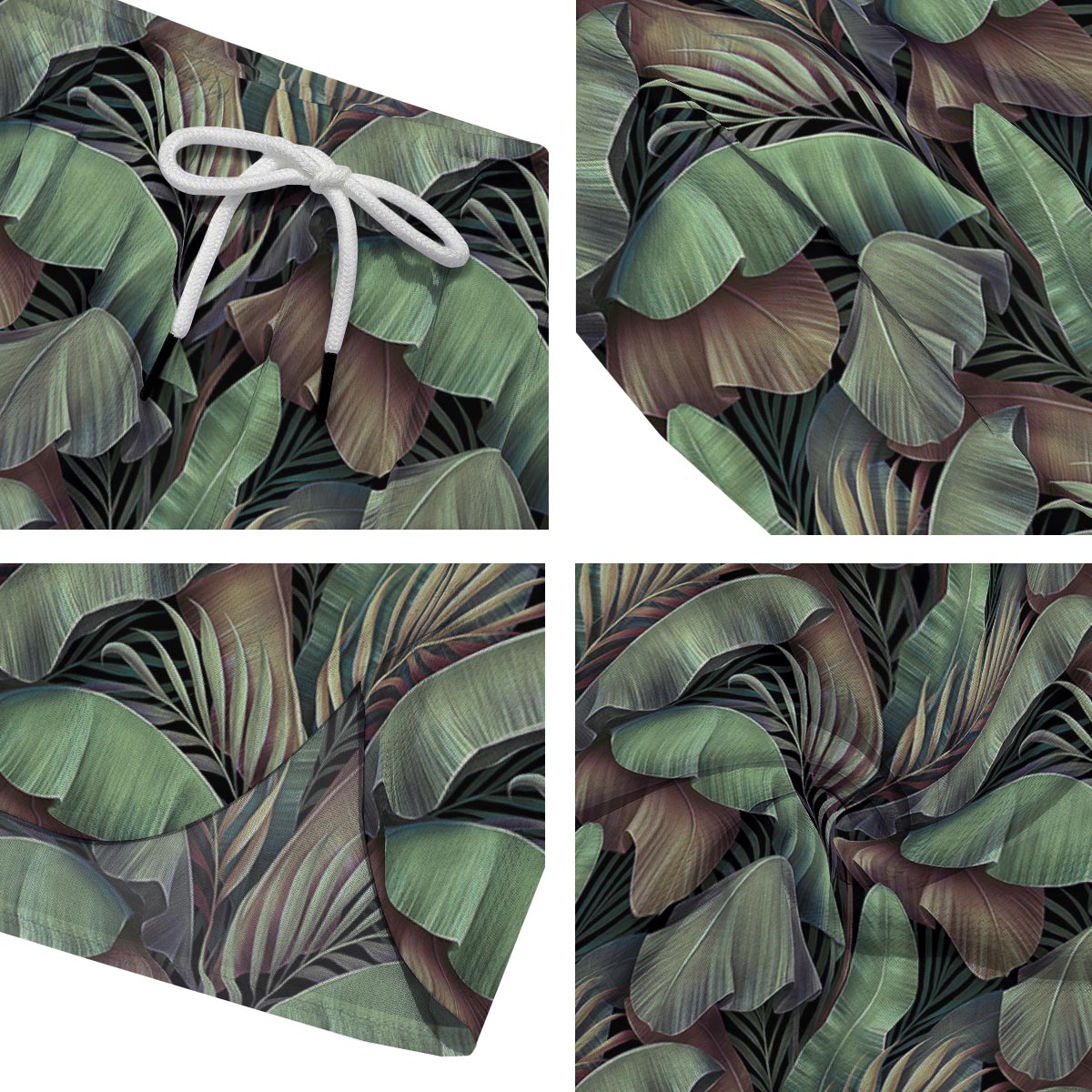 Palm Leaf Tropical Banana Print Pattern Men's Running Shorts-grizzshop