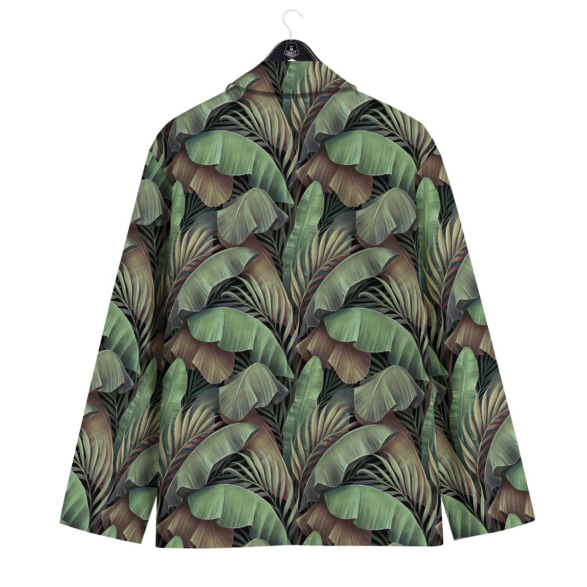 Palm Leaf Tropical Banana Print Pattern Men's Sport Coat-grizzshop