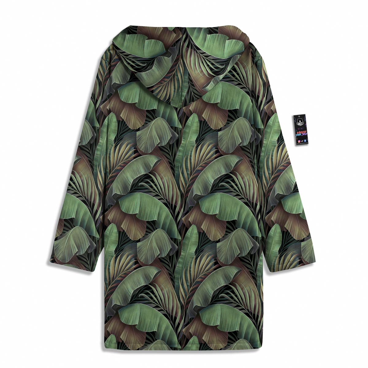 Palm Leaf Tropical Banana Print Pattern Men's Windbreaker Jacket-grizzshop
