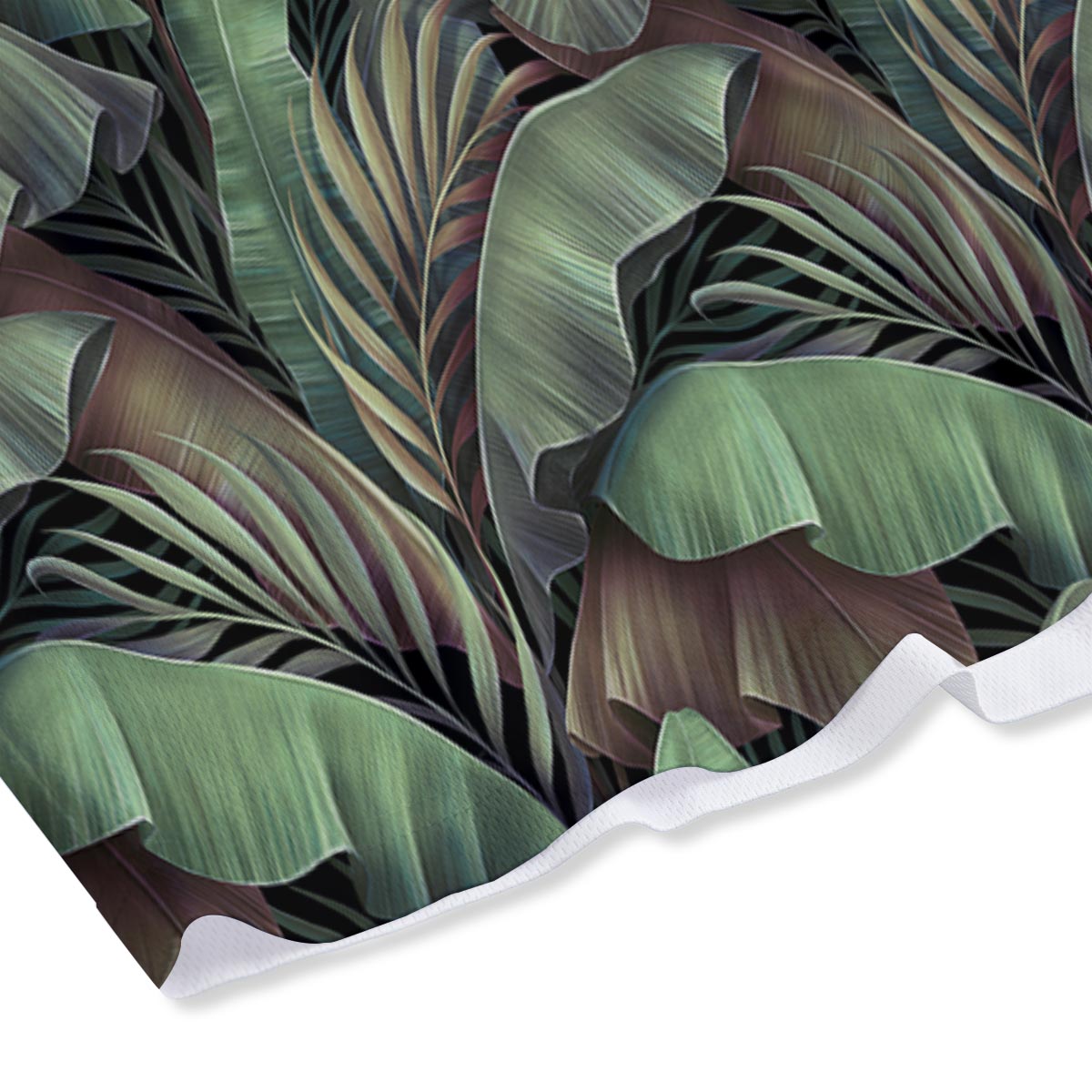 Palm Leaf Tropical Banana Print Pattern Mesh Shorts