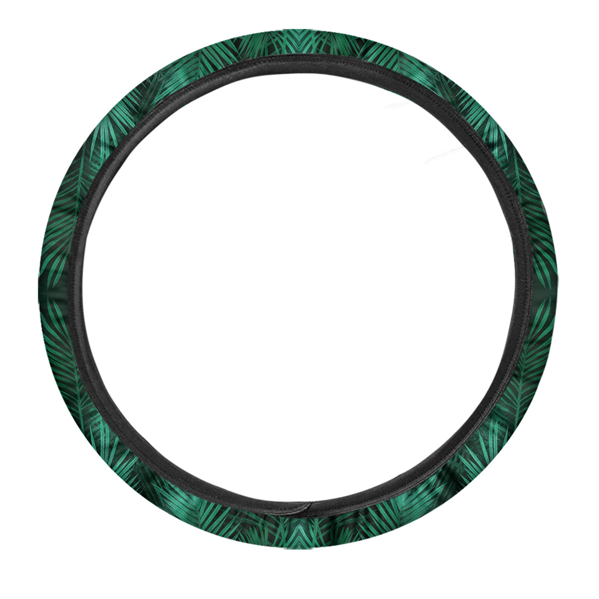 Palm Leaf Tropical Print Pattern Car Steering Wheel Cover-grizzshop