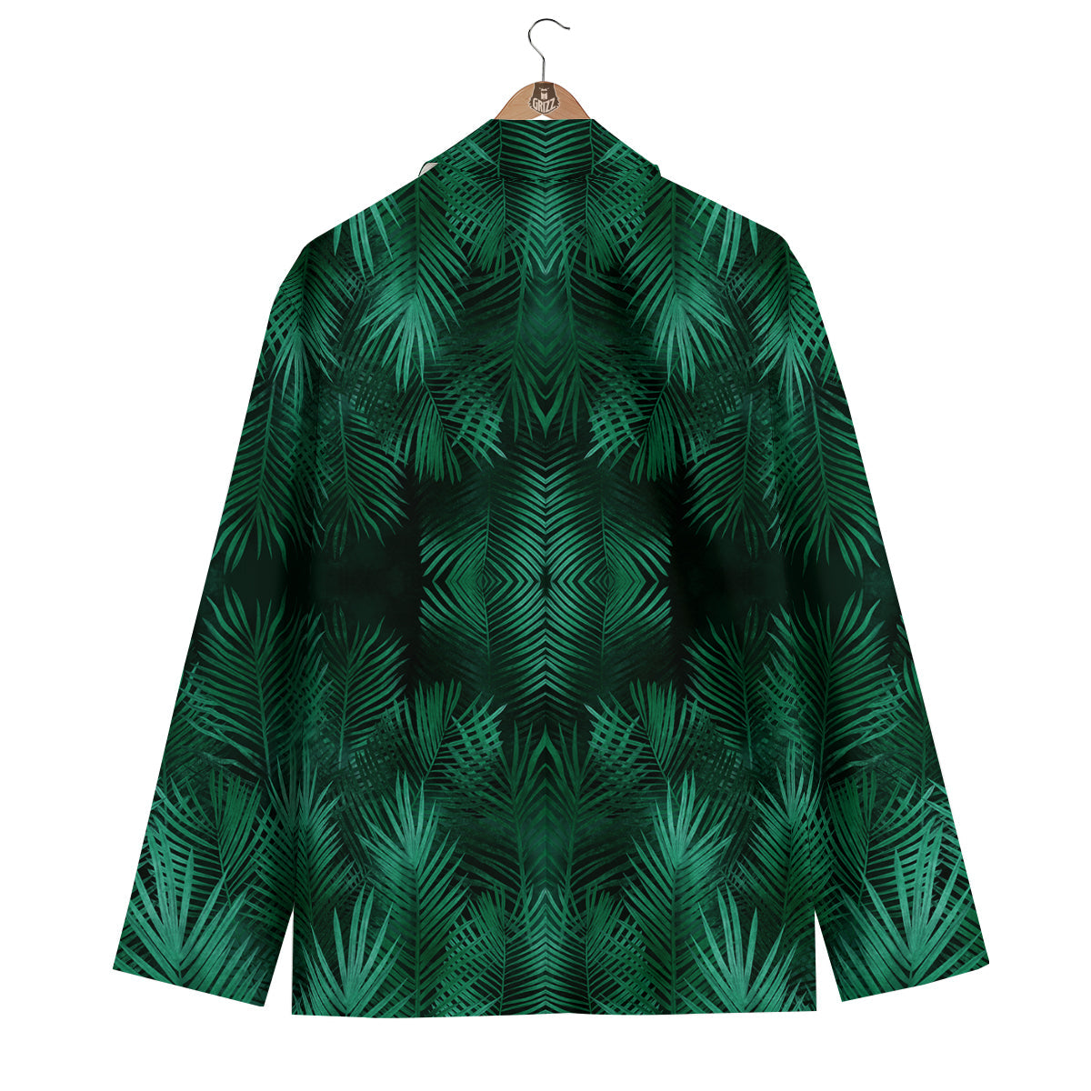 Palm Leaf Tropical Print Pattern Men's Blazer-grizzshop