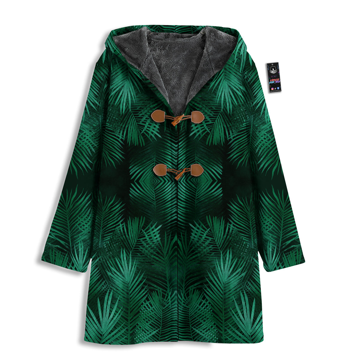 Palm Leaf Tropical Print Pattern Men's Windbreaker Jacket-grizzshop