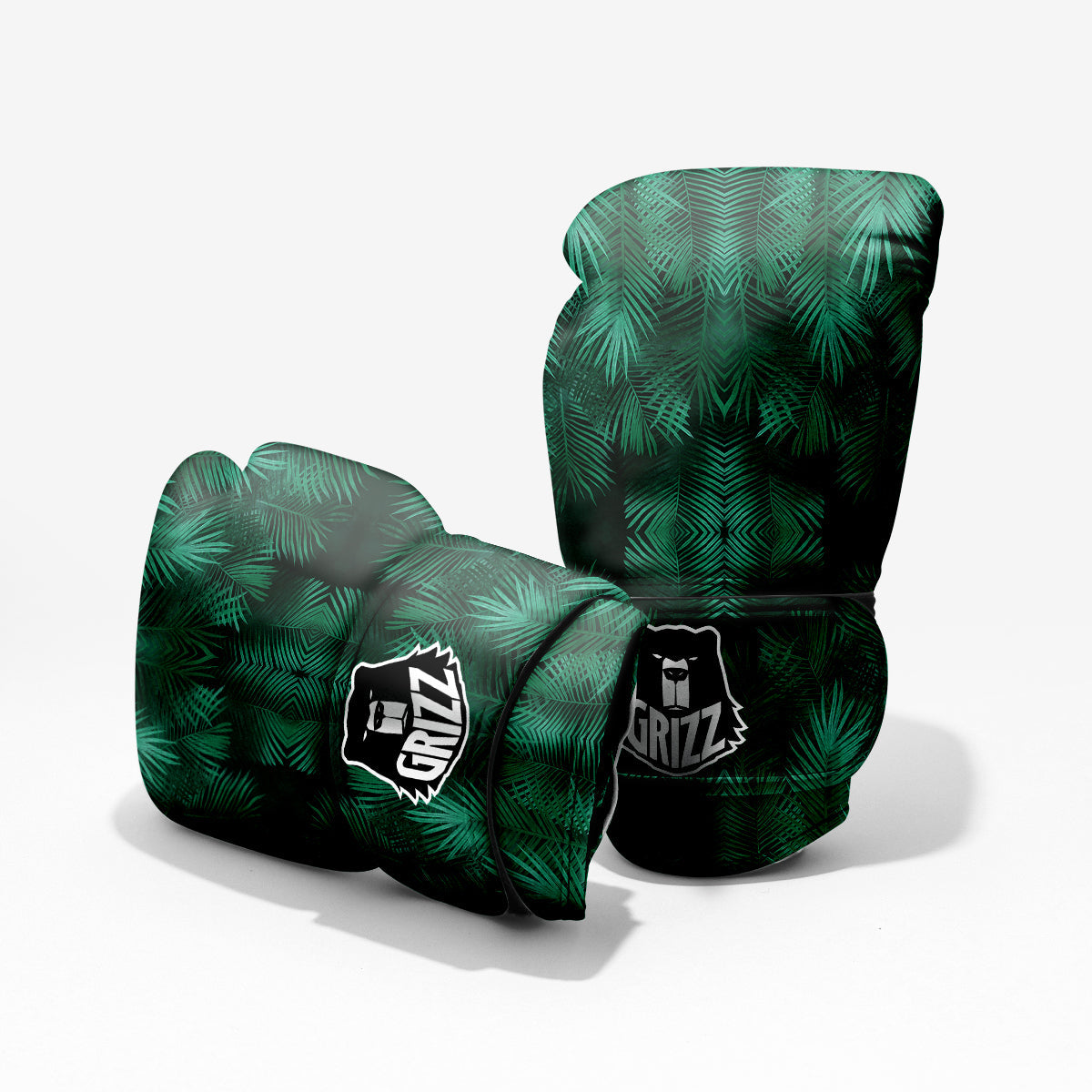 Palm Leaf Tropical Print Pattern Pro Boxing Glove