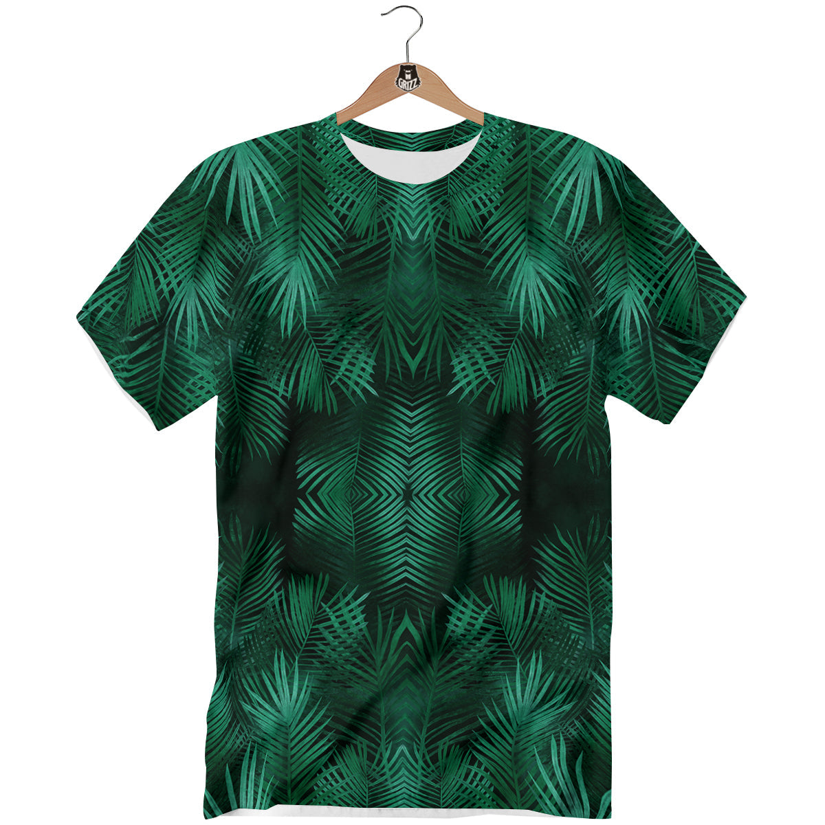 Palm Leaf Tropical Print Pattern T-Shirt-grizzshop