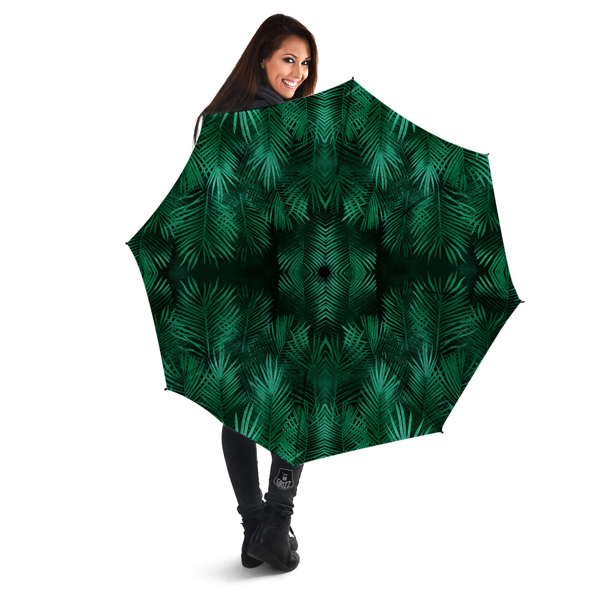 Palm Leaf Tropical Print Pattern Umbrella-grizzshop